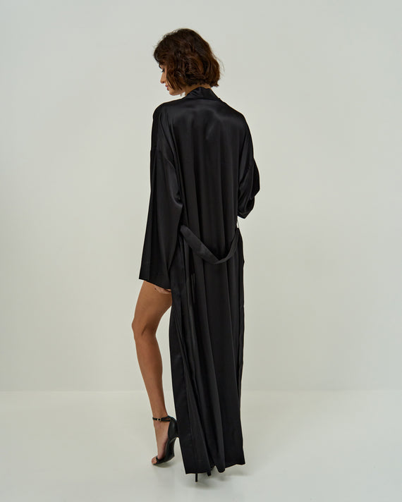 SILK-SATIN KIMONO